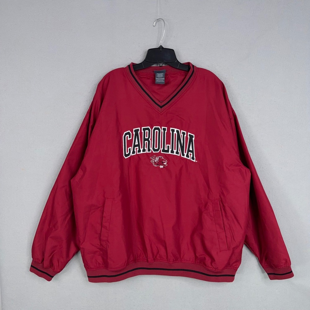 South Carolina Gamecocks Windbreaker Mens XL Red Pullover Gorpcore Jacket